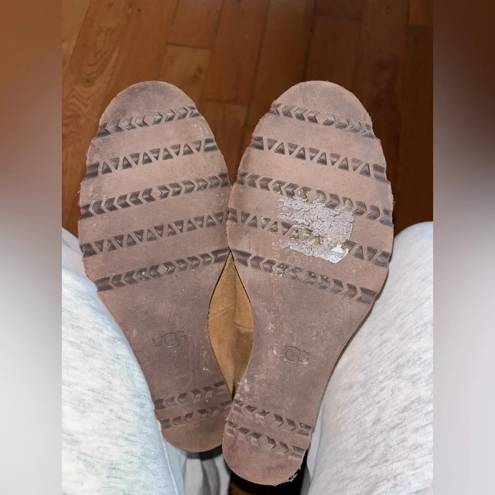 Womens UGG high heel platform suede warm boots - Picture 11 of 12